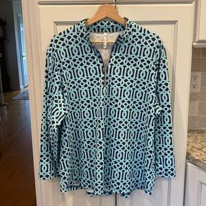 Lulu B Half Zipper Pullover Top 1x